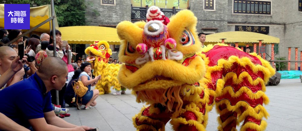 黃飛鴻紀念館的舞獅表演。