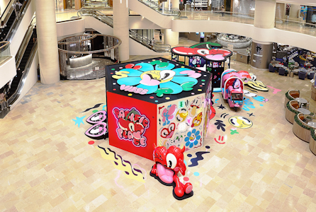 英國塗鴉藝術家Hattie Stewart設計的塗鴉裝置設於LG1層Garden Court。