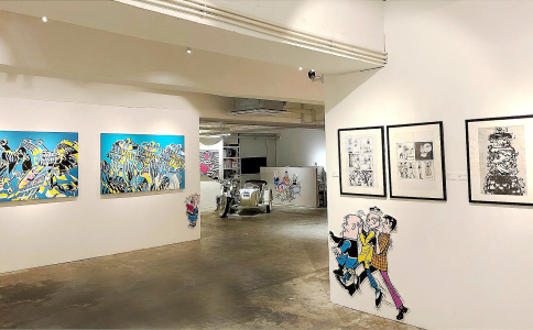 展覽展出王家禧、王澤父子所繪製的25幅《老夫子》原始手稿。